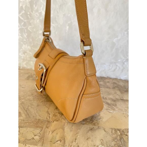 Vtg COACH Hampton caramel leather Y2K Demi small shoulder bag 7540 - Picture 5 of 10